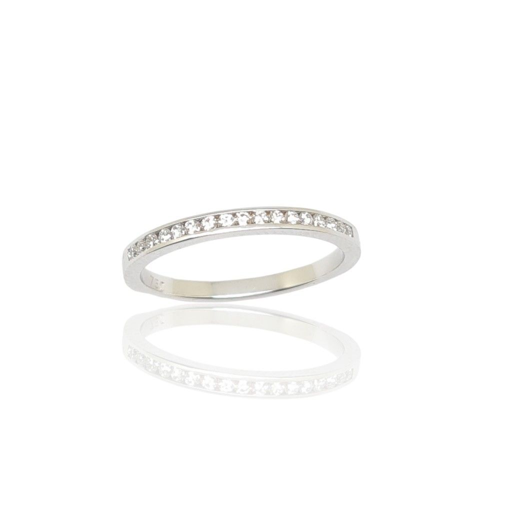 Eternity white gold k18 ring with 17 diamonds (P2300)